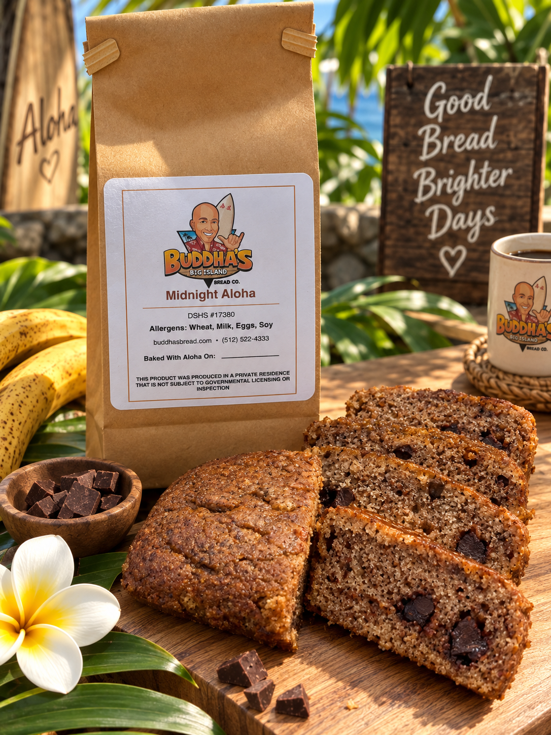 Midnight Aloha banana bread